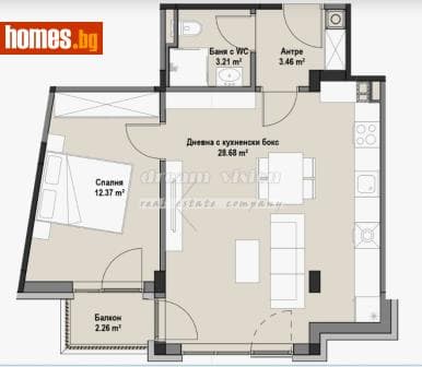 Двустаен, 66m²