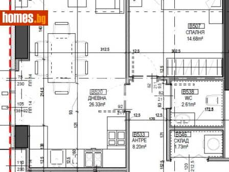Тристаен, 124m²