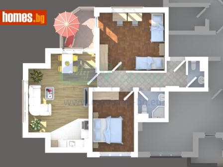 Тристаен, 97m²