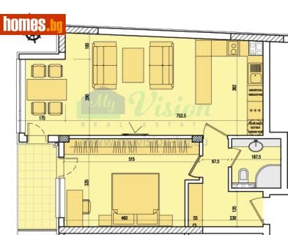 Двустаен, 81m²