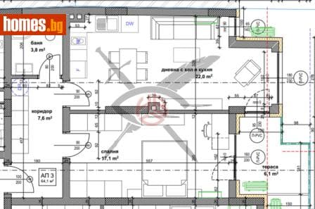 Двустаен, 78m²