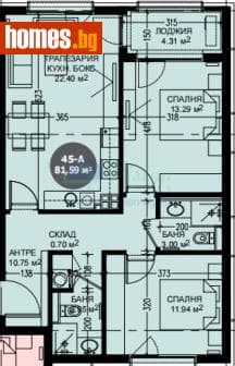 Тристаен, 95m²