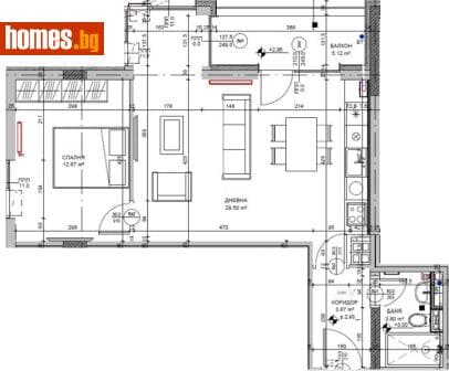 Двустаен, 78m²