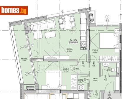 Тристаен, 98m²