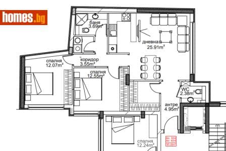 Тристаен, 104m²