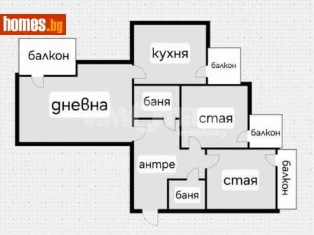 Тристаен, 110m²