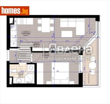 Двустаен, 61m²
