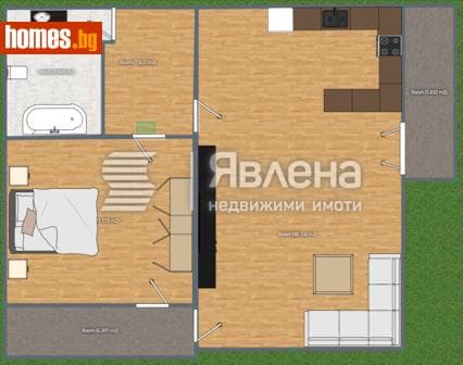 Двустаен, 86m²