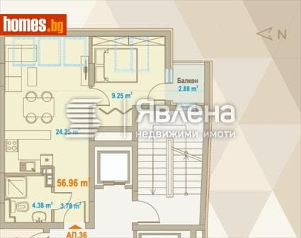 Двустаен, 78m²