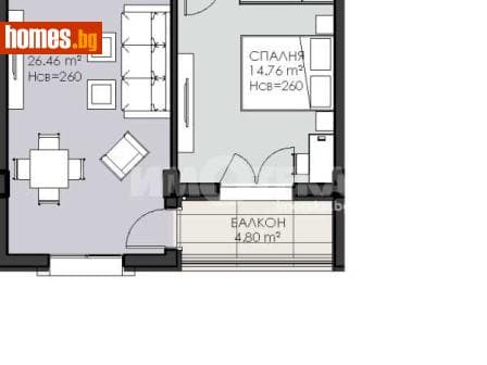 Двустаен, 68m²