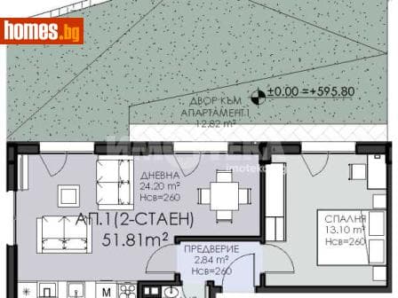 Двустаен, 70m²