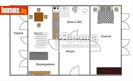 Двустаен, 86m²