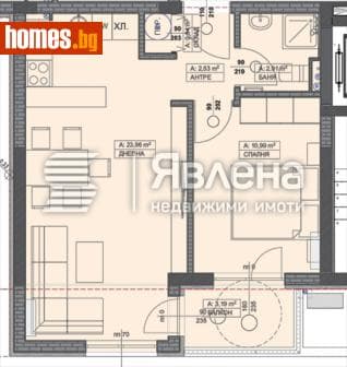 Двустаен, 67m²