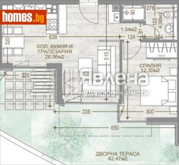 Двустаен, 100m²