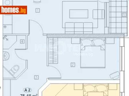 Двустаен, 75m²