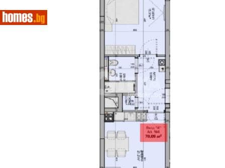 Двустаен, 70m²