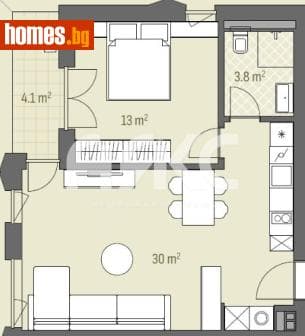 Двустаен, 73m²