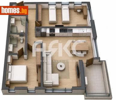 Тристаен, 117m²