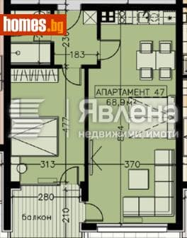 Двустаен, 82m²