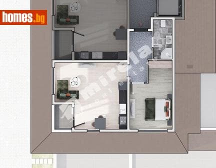 Двустаен, 74m²