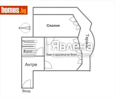 Двустаен, 90m²