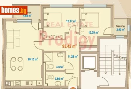 Тристаен, 129m²
