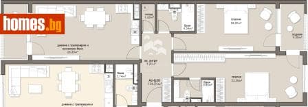 Тристаен, 131m²