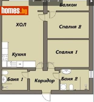Тристаен, 78m²