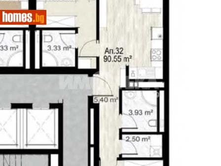 Двустаен, 64m²