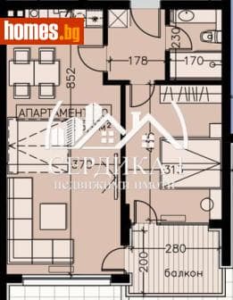 Двустаен, 79m²