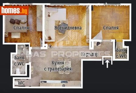 Тристаен, 90m²