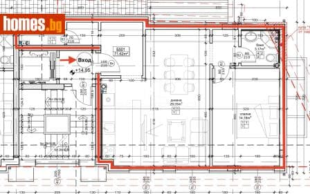 Двустаен, 83m²