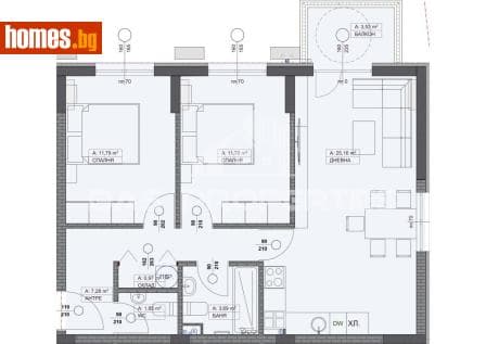 Тристаен, 99m²