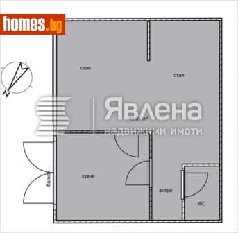Двустаен, 43m²