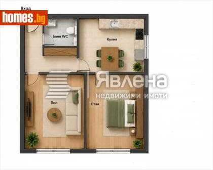 Двустаен, 67m²