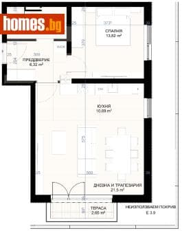 Двустаен, 76m²