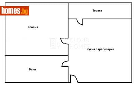 Двустаен, 44m²