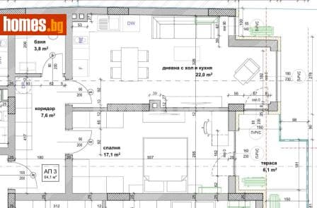 Двустаен, 77m²