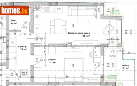 Двустаен, 77m²