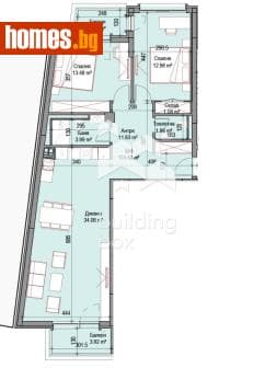 Тристаен, 124m²