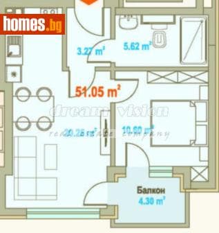 Двустаен, 75m²