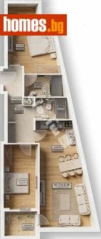 Тристаен, 107m²