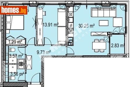 Тристаен, 117m²