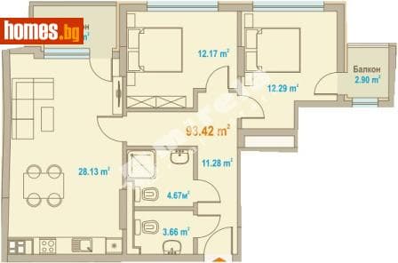 Тристаен, 129m²