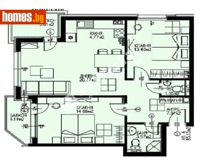 Тристаен, 103m²