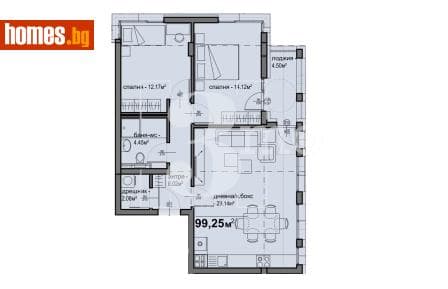 Тристаен, 99m²