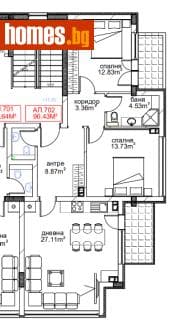 Тристаен, 119m²