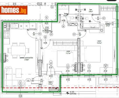 Тристаен, 98m²