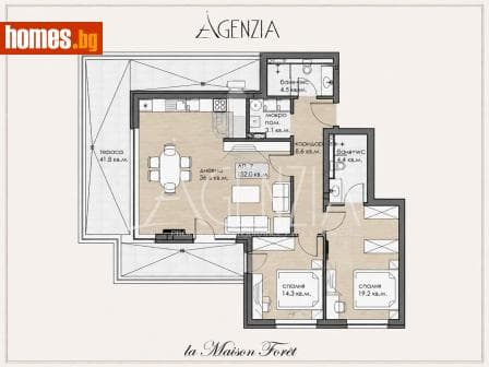 Тристаен, 176m²
