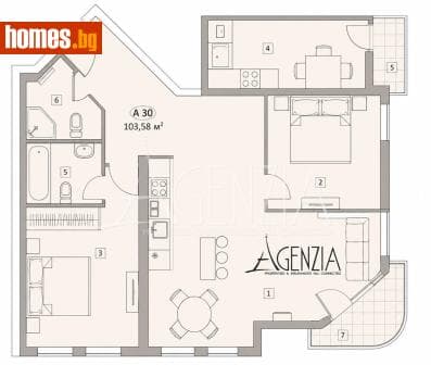 Тристаен, 103m²
